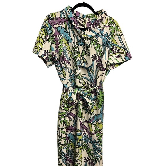 Big Print 1970s Day Dress Plus Sized - Picture 1 of 13